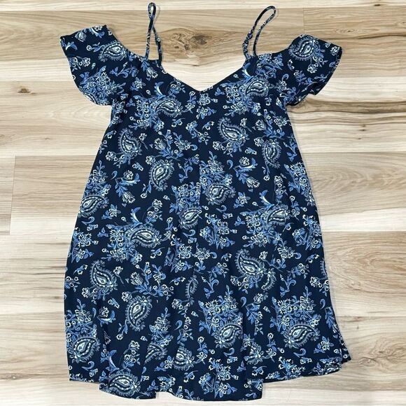 Abercrombie & Fitch Dresses & Skirts - Abercrombie and Fitch Paisley Print Mini Blue Dress Women’s Medium